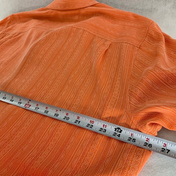 Tommy Bahama Short Sleeve Orange Button Down Casual Shirt Size XXL - Picture 4 of 9